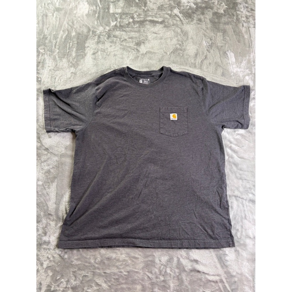 Carhartt K87 Workwear Pocket T-Shirt Men's 2 XL Loose Fit Charcoal Gray Heather